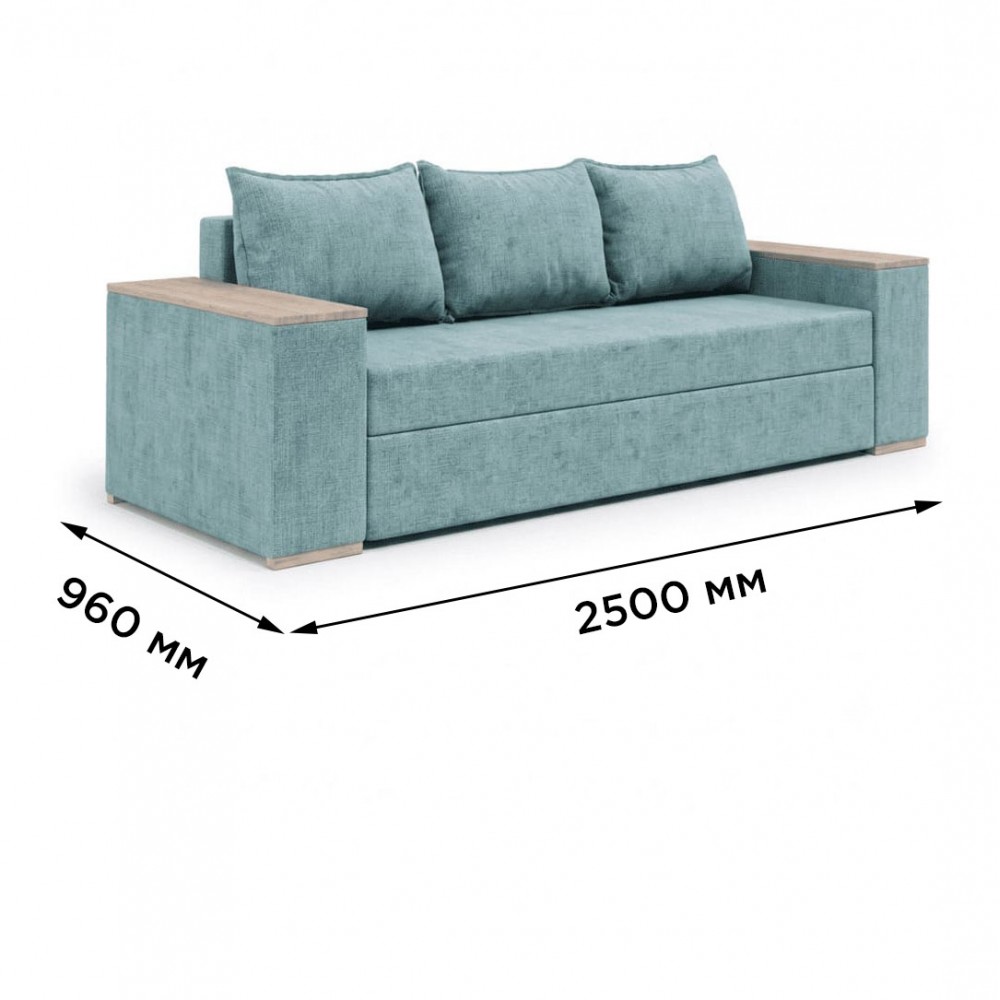Ортопедичний диван Мекко Elite Comfort 2500×960 Gold IV категорія Bestseller Pale Aqua (MEK-161063)
