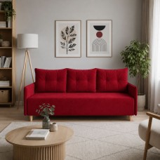 Ортопедичний диван Мекко Scandi 2060×950 Gold II категорія Allure Premium Wine (MEK-161574)
