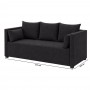 Диван прямий Мекко Monaco 2170х930 Pocket Spring Cocos IV категорія Bestseller Graphite (MEK-161725)