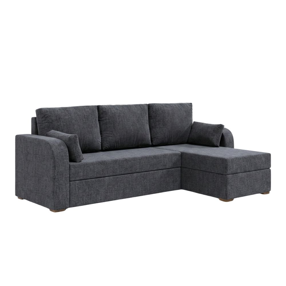 Кутовий диван ортопедичний Мекко Wilson 1950*1450 Pocket Spring Cocos IV категорія Bestseller Dark Grey (MEK-161525)