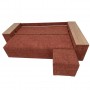 Кутовий ортопедичний диван Мекко Cube Comfort 2650x1600 Pocket Spring Cocos IV категорія Bestseller Terracotta (MEK-161765)