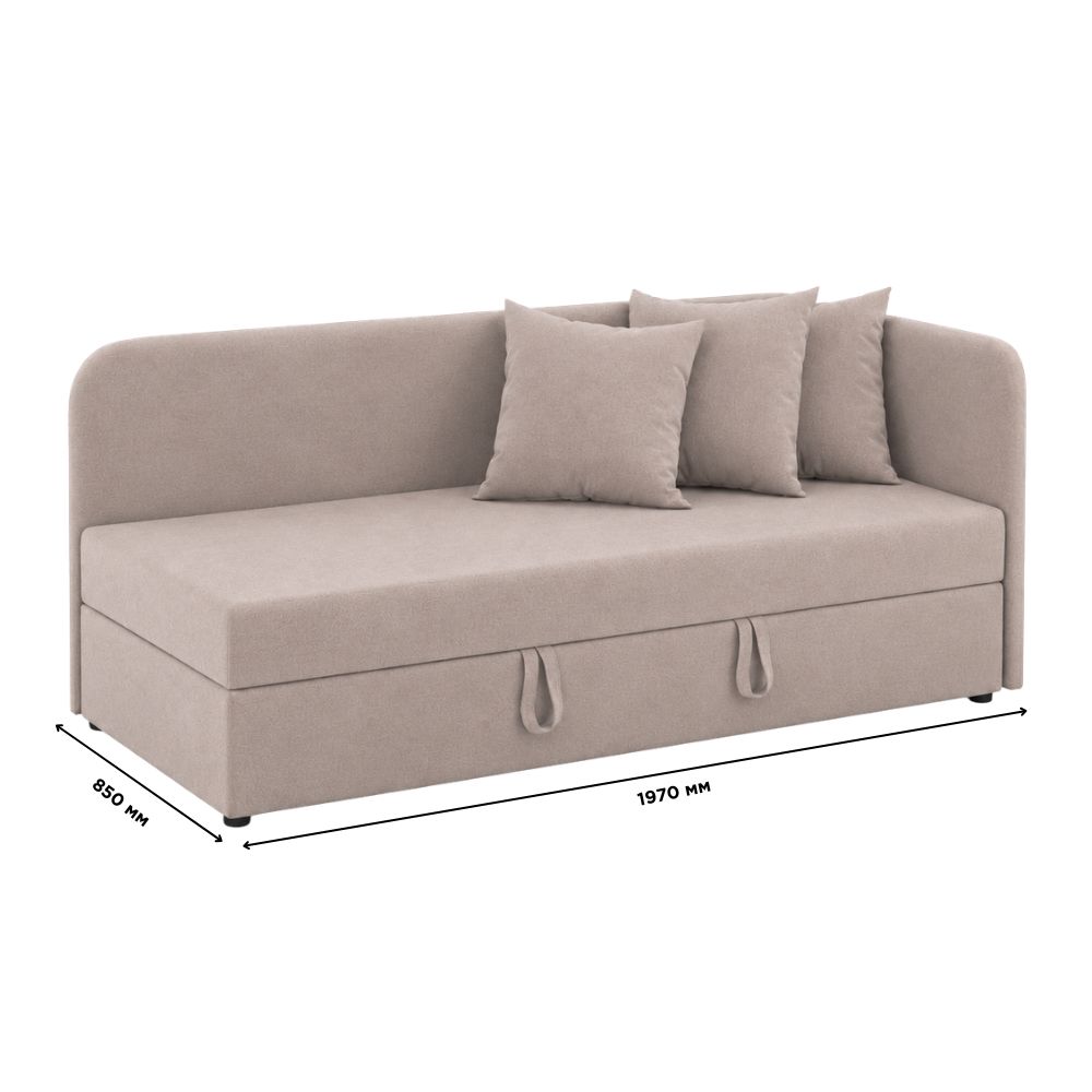 Диван-кровать ортопедическая Мекко Verto 1970*850 Lux II категория Allure Premium Off White (MEK-161385)