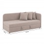 Диван-кровать ортопедическая Мекко Verto 1970*850 Lux II категория Allure Premium Off White (MEK-161385)