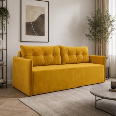 Ортопедичний диван Мекко Yes! 2050x860 Gold II категорія Allure Premium Yellow (MEK-161124)