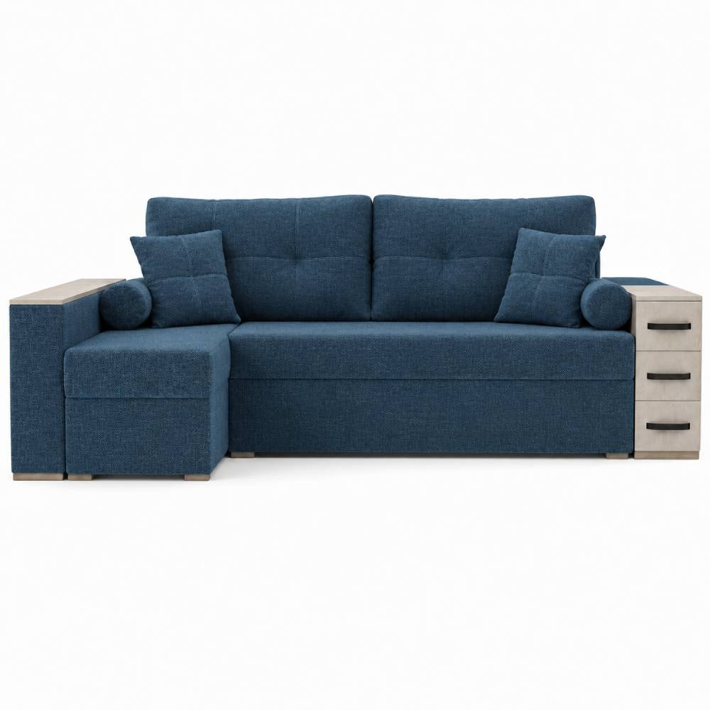 Угловой ортопедический диван Мекко Cube Shuttle NOVO 2650*1650 Bonel Standart Hard Plus ткань Bagama 48 (MEK-161466)
