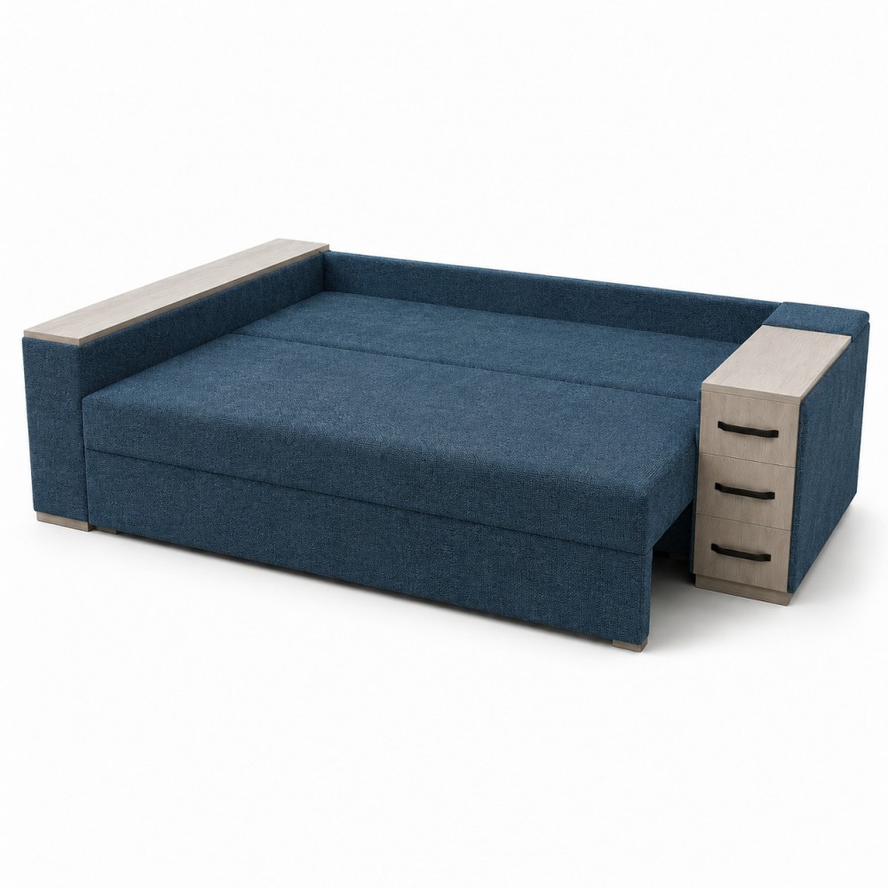 Угловой ортопедический диван Мекко Cube Shuttle NOVO 2650*1650 Bonel Standart Hard Plus ткань Bagama 48 (MEK-161466)