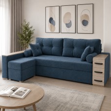 Кутовий ортопедичний диван Мекко Cube Shuttle NOVO 2650*1650 Pocket Spring Cocos тканина Bagama 48 (MEK-161476)