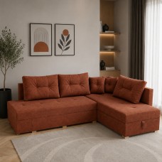 Диван ортопедичний поворотний Мекко Mercury 3000*2150 Gold IV категорія Bestseller Terracotta (MEK-161105)