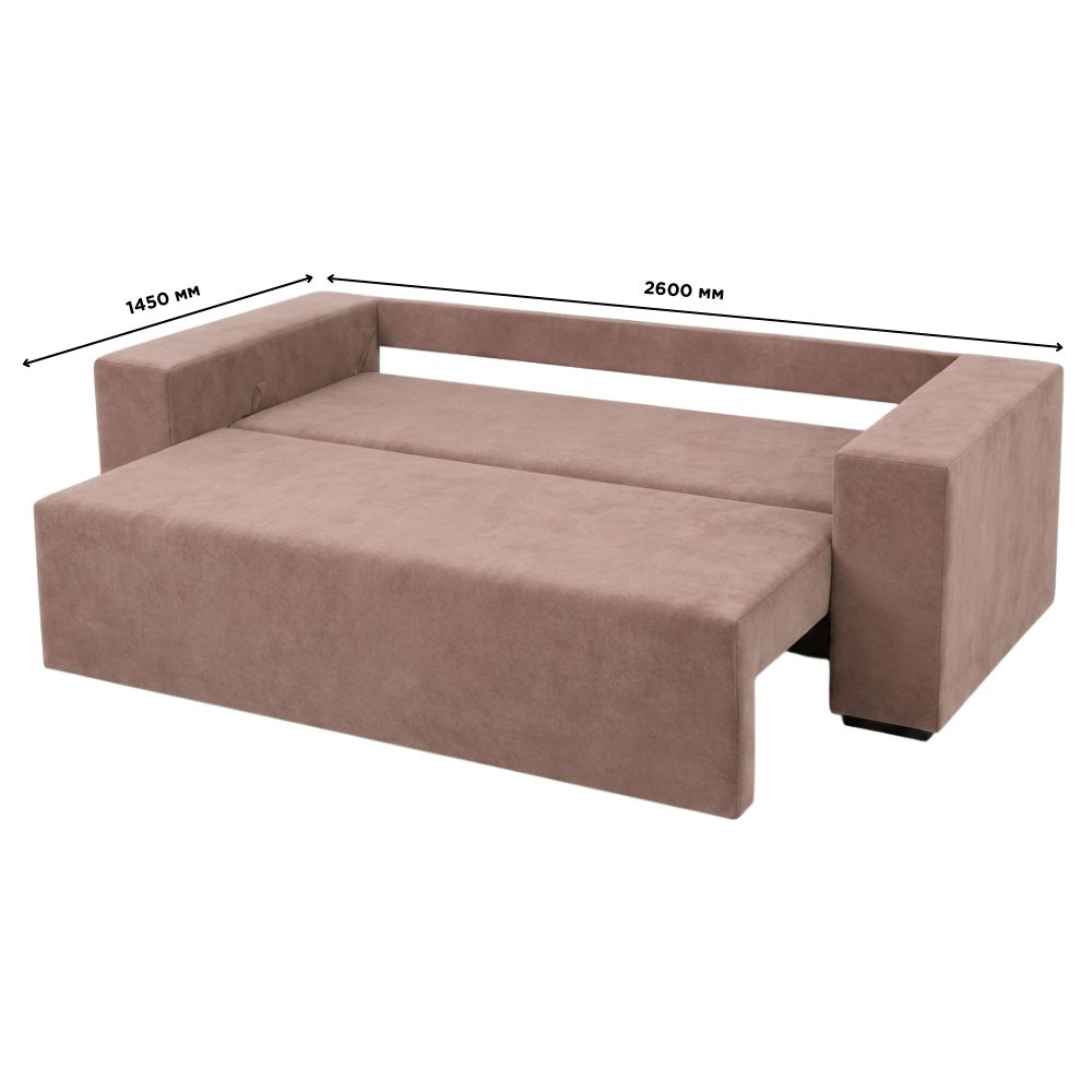 Ортопедичний диван Мекко Bono 2600*960 Gold II категорія Allure Premium Rose Beige (MEK-161406)