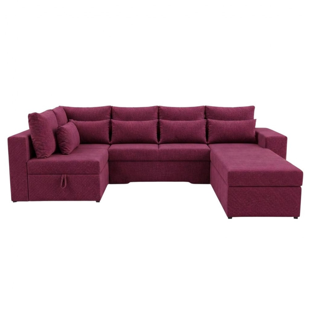 Кутовий ортопедичний диван Мекко Chester II 3400х1800 + пуф 1340х680 Bonel Standart Hard Plus тканина Bagama 23 (MEK-161696)