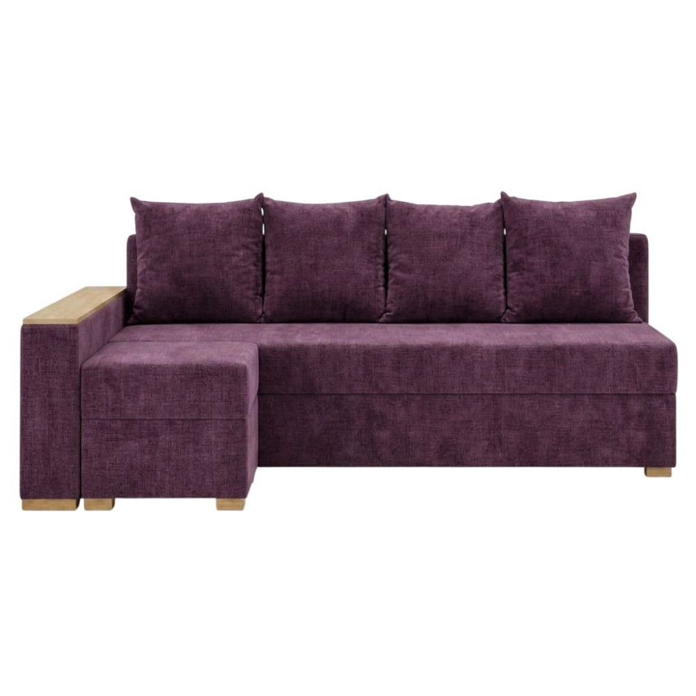Кутовий ортопедичний диван Мекко Cube 2250×1430 Pocket Spring Cocos IV категорія Bestseller Plum (MEK-161546)