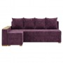 Кутовий ортопедичний диван Мекко Cube 2250×1430 Pocket Spring Cocos IV категорія Bestseller Plum (MEK-161546)