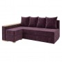 Кутовий ортопедичний диван Мекко Cube 2250×1430 Pocket Spring Cocos IV категорія Bestseller Plum (MEK-161546)
