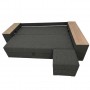 Угловой ортопедический диван Мекко Cube Comfort 2650x1600 Gold ткань Bagama 32 (MEK-161766)