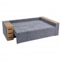 Кутовий ортопедичний диван Мекко Cube Shuttle 2600x1430 Gold II категорія Allure Premium Cool Grey (MEK-161145)
