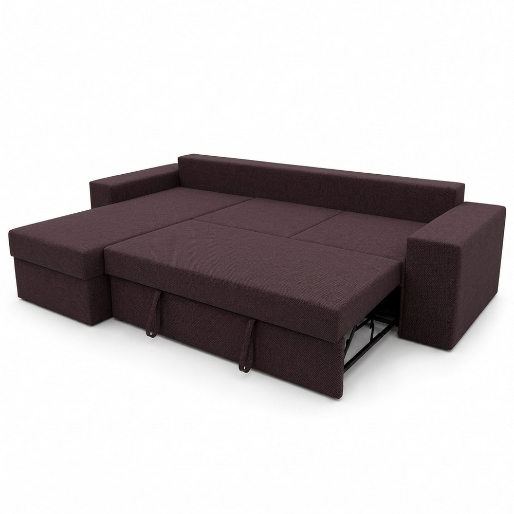 Кутовий ортопедичний диван Мекко Epoh 3000х1800 Lux II категорія Austin 7 Aubergine (MEK-161606)