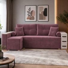 Кутовий ортопедичний диван Мекко Cube Shuttle NOVO 2650*1650 Pocket Spring Cocos I категорія Riviera 063 (MEK-161477)