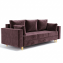 Ортопедичний диван Мекко Oslo 2300*1000 Lux II категорія Allure Premium Dusty Violet (MEK-161156)