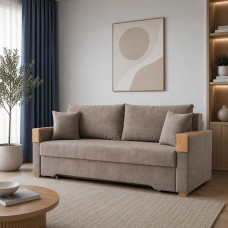Ортопедичний розкладний диван Мекко Reston 2250×960 Gold II категорія Allure Premium Beige (MEK-161187)