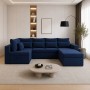 Кутовий ортопедичний диван Мекко Chester II 3400х1800 + пуф 1340х680 Bonel Standart Hard Plus I категорія Riviera 081 (MEK-161697)
