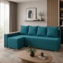 Кутовий ортопедичний диван Мекко Cube 2250×1430 Lux тканина Bagama 16 (MEK-161537)