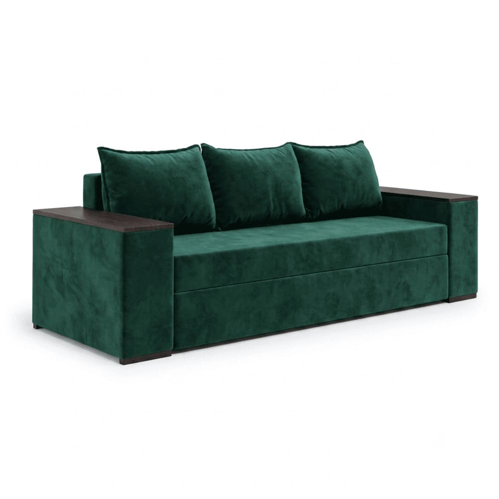 Ортопедичний диван Мекко Elite Comfort 2500×960 Bonel Standart Hard Plus II категорія Allure Premium Dark Green (MEK-161046)