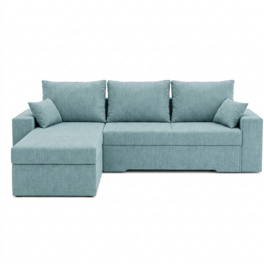 Угловой ортопедический диван Мекко Epoh 3000×1800 Lux IV категория Bestseller Pale Aqua (MEK-161607)