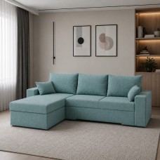 Кутовий ортопедичний диван Мекко Epoh 3000х1800 Lux IV категорія Bestseller Pale Aqua (MEK-161607)
