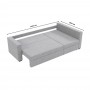 Кутовий ортопедичний диван Мекко Lincoln 2400*1500 Gold III категорія Austin 18 Grey (MEK-161287)