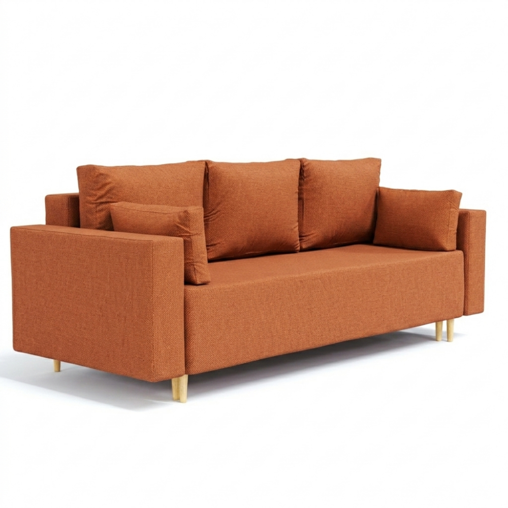 Ортопедический диван Мекко Oslo 2300*1000 Gold III категория Austin 9 Rust (MEK-161167)