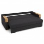Ортопедический раскладной диван Мекко Reston 2250×960 Gold III категория Austin 21 Black (MEK-161188)