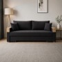 Ортопедический раскладной диван Мекко Reston 2250×960 Gold III категория Austin 21 Black (MEK-161188)