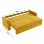 Кутовий диван ортопедичний Мекко Wilson 1950*1450 Lux II категорія Allure Premium Yellow (MEK-161518)