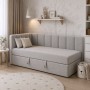 Диван-ліжко ортопедичне Мекко Belfast 2020*930 Bonel Standart Hard Plus III категорія Austin 17 Silver (MEK-161638)