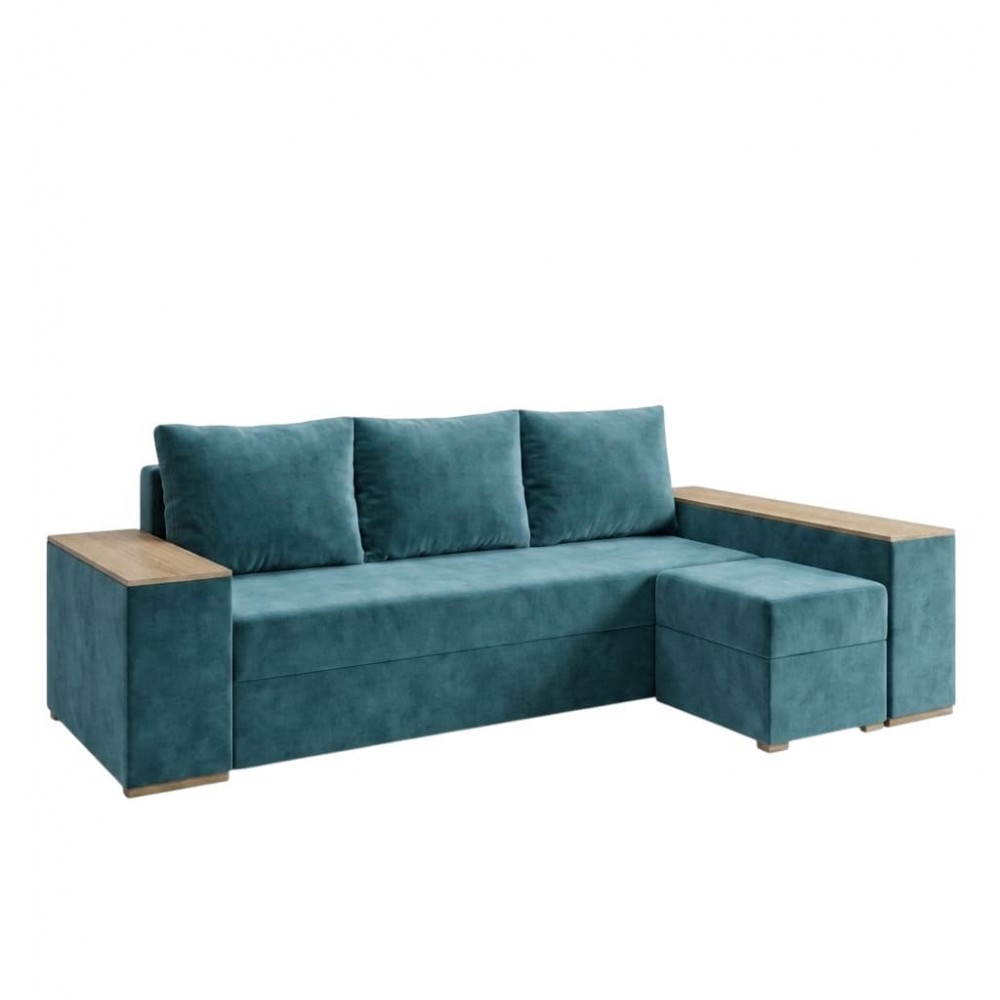 Кутовий ортопедичний диван Мекко Cube Comfort 2650x1600 Lux IІ категорія Allure Premium Aqua (MEK-161758)