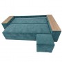 Кутовий ортопедичний диван Мекко Cube Comfort 2650x1600 Lux IІ категорія Allure Premium Aqua (MEK-161758)