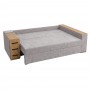 Угловой ортопедический диван Мекко Cube Shuttle 2600x1430 Gold IV категория Bestseller White Sand (MEK-161147)