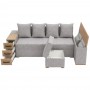 Угловой ортопедический диван Мекко Cube Shuttle 2600x1430 Gold IV категория Bestseller White Sand (MEK-161147)