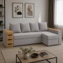Угловой ортопедический диван Мекко Cube Shuttle 2600x1430 Gold IV категория Bestseller White Sand (MEK-161147)