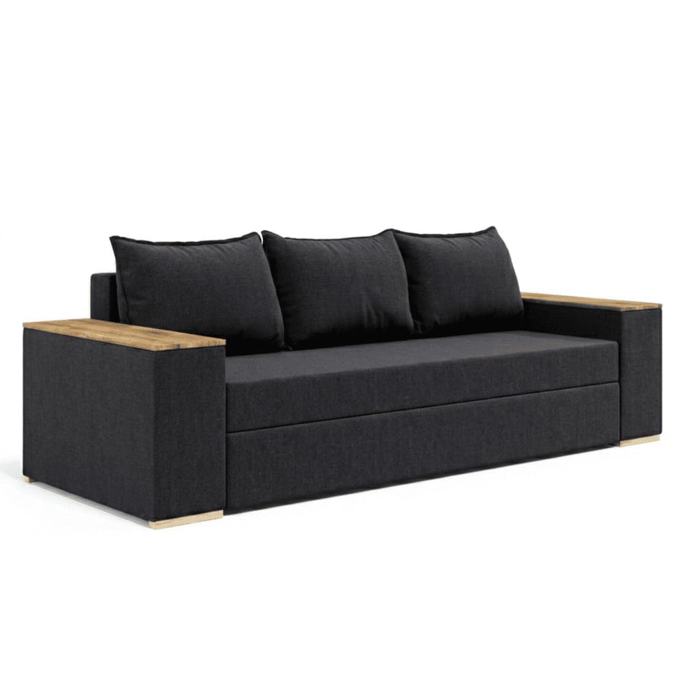 Ортопедичний диван Мекко Elite Comfort 2500×960 Pocket Spring Cocos III категорія Austin 21 Black (MEK-161057)