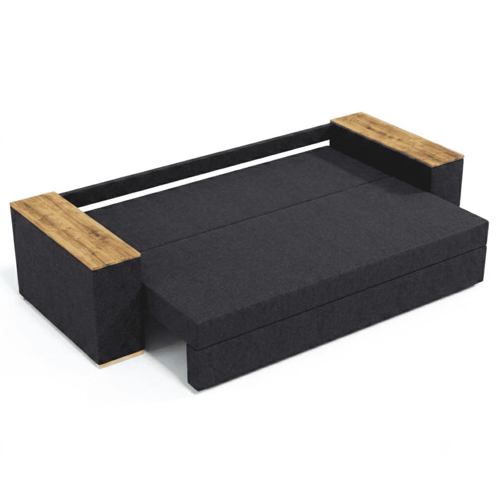 Ортопедичний диван Мекко Elite Comfort 2500×960 Pocket Spring Cocos III категорія Austin 21 Black (MEK-161057)