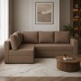Кутовий ортопедичний диван Мекко Lincoln 2400*1500 Light тканина Bagama 03 (MEK-161268)
