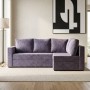 Кутовий ортопедичний диван Мекко Lincoln 2400*1500 Lux IV категорія Bestseller Dusty Violet (MEK-161278)