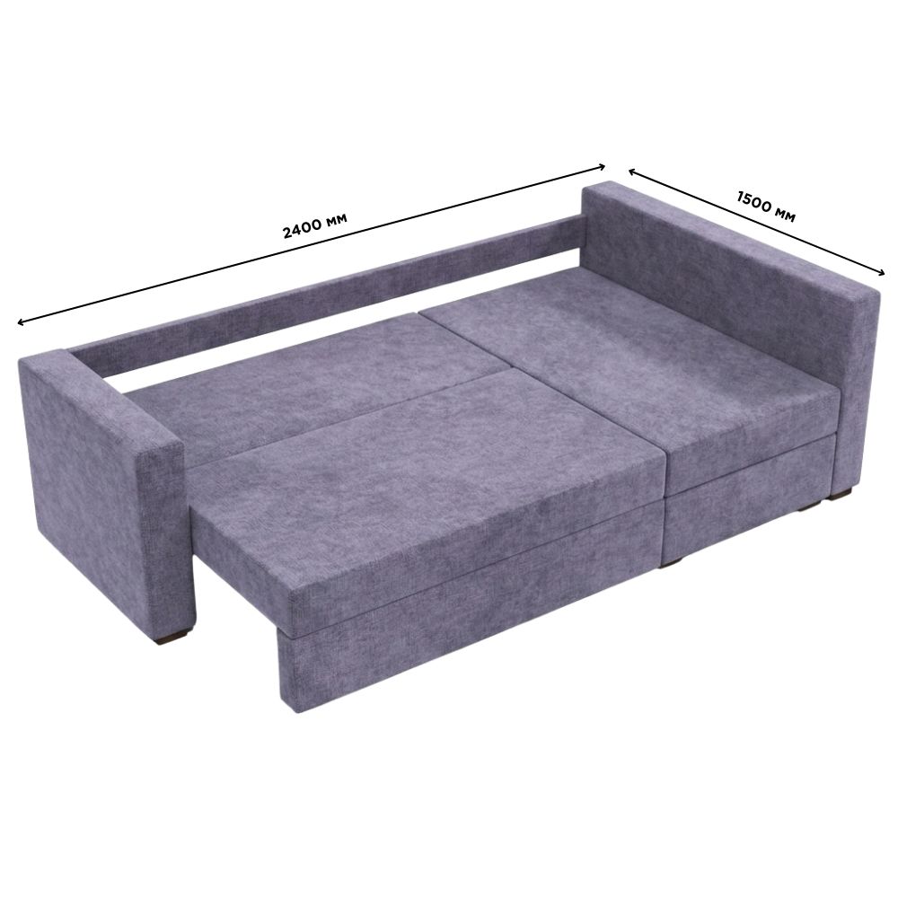 Кутовий ортопедичний диван Мекко Lincoln 2400*1500 Lux IV категорія Bestseller Dusty Violet (MEK-161278)