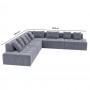 Кутовий диван Мекко Paradise 3500*3500 Perfect II категорія Allure Premium Cool Grey (MEK-161508)