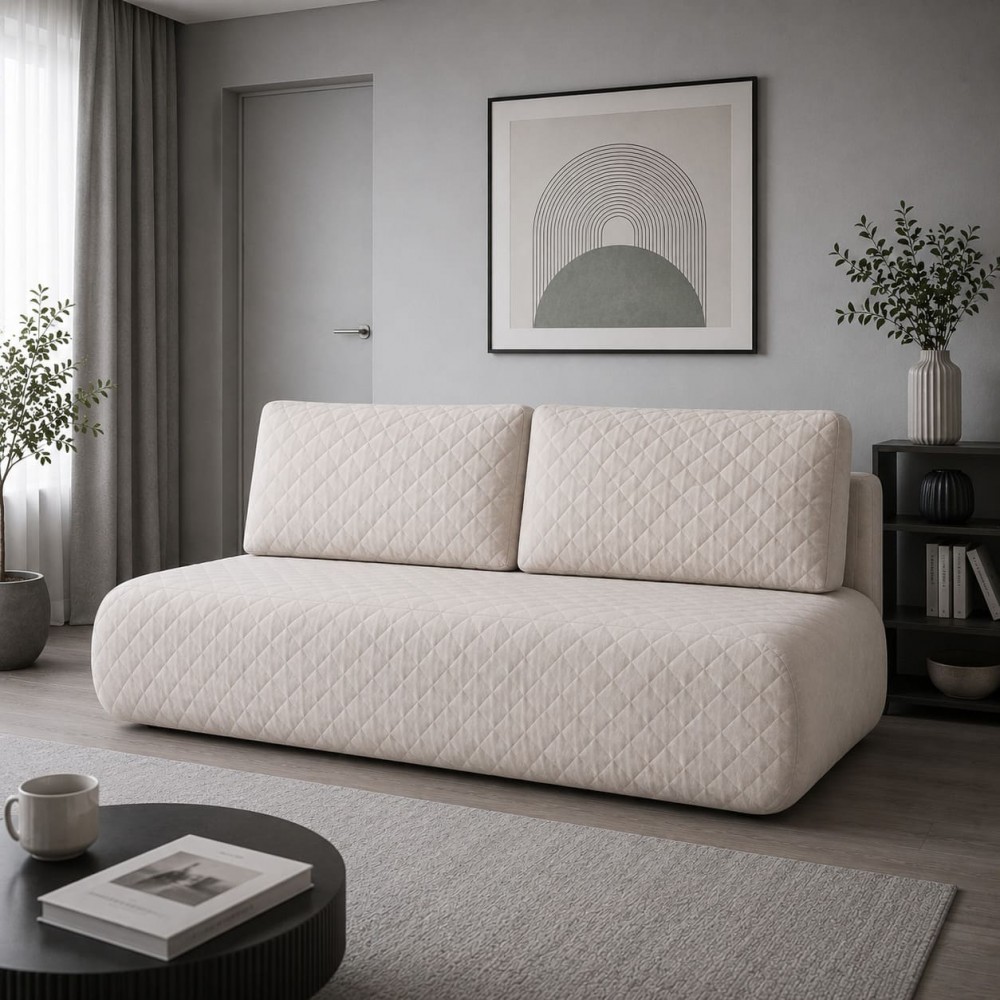 Ортопедичний диван Мекко Polo 2080*860 Pocket Spring Cocos II категорія Allure Premium Off White (MEK-161077)