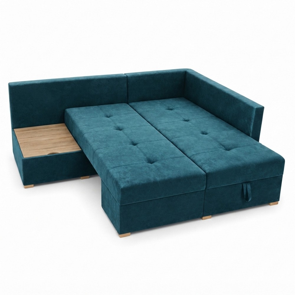 Диван ортопедичний поворотний Мекко Mercury 3000*2150 Bonel Standart Hard Plus II категорія Allure Premium Ocean (MEK-161088)