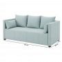 Диван прямий Мекко Monaco 2170х930 Lux III категорія Austin 16 Aqua (MEK-161719)