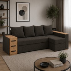 Кутовий ортопедичний диван Мекко Cube Shuttle 2600x1430 Pocket Spring Cocos Акційна тканина Bagama 35 (MEK-161138)