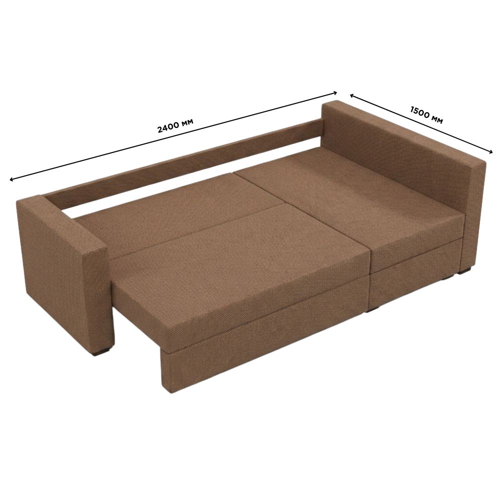 Кутовий ортопедичний диван Мекко Lincoln 2400*1500 Bonel Standart Hard Plus тканина Bagama 03 (MEK-161269)